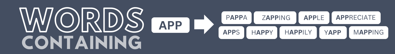 Find Words Containing Graphic